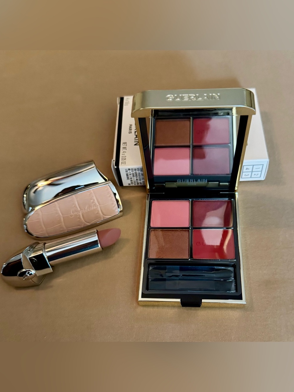 GUERLAIN Lip & Cheek Palette – Pink, Brown, Berry, Red